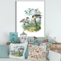 DesignArt 'Drevne ptice u divljini I' tradicionalno uokvireno platno zidne umjetničke tisak