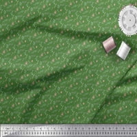 Tkanina za šivanje od zelene Pamučne tkanine s cvjetnim tiskom i lišćem širine dvorišta