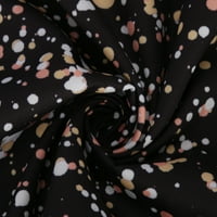 Dvodijelna ljetna haljina za žene Plus size, Maksi sarafan s kratkim rukavima S cvjetnim printom, crna 3-inčna