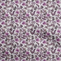 Georgette rajon u tamnoljubičastoj boji, tropska tkanina za šivanje, tiskana tkanina širine dvorišta