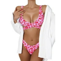 Plaža odjeća podijeljena bikini set kupaći kostim grudnjak ženski tisak ispunjen tiskanim kupaćim kostima kupaćim