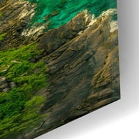 Epic Art 'Green Seychelles - Otok Saloutte' po epskom portfelju, akrilna staklena zidna umjetnost, 24 x12
