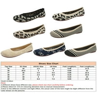LUMONO WOMANS Comfort Flats pletene gornje ravne cipele Lagane ležerne listiće cipele na uzorcima crne krave 5