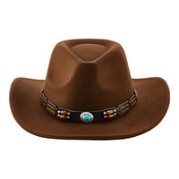 Kaubojski šešir za žene i muškarce, pastirski šešir od filca za odrasle, pribor za zabave u zapadnom stilu