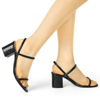 Jedinstveni prijedlozi ženske sandale s masivnom potpeticom s remenom za gležanj i otvorenim prstima