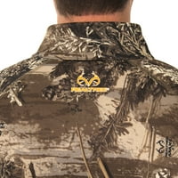 Realtree i mossy hrast muški fleke na performans camo zip jakna