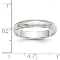 Polukružni prsten od bijelog zlata sitnozrnog karata, veličine 13,5