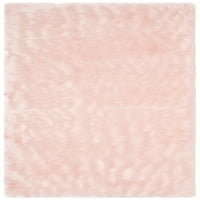 Jednobojni plišani tepih od ovčje kože od ovčje kože, 5' 8'ružičasta