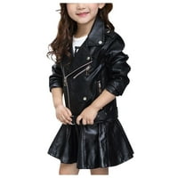 Mali jakni jakna dječja jakna djevojaka motociklistička jakna dijete nadmašuje solidna boja s patentnim zatvaračem