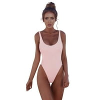 Yuehao Ženski kupaći kostimi Žene kupaći kostimi bikini jedan push-up podstavljeni kupac bez plaže