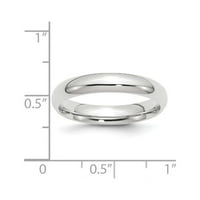 Visokokvalitetno zlato-4,14 karatni zaručnički prsten od bijelog zlata standardne udobnosti-veličina 4,5