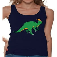 Nespretni stilovi tenkovi dinosaura parasaurolophus majice za žene parasaurolophus tenk gornji životinjski majica