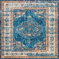 Perzijski Vintage trkač tepiha, 2' 8 8', plava