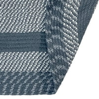 Najbolji trendovi Nieport polipropilenski okrugli pleteni tepih 96 -škriljevca plava