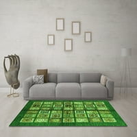 Moderne pravokutne apstraktne zelene prostirke za prostore tvrtke, 8' 12'