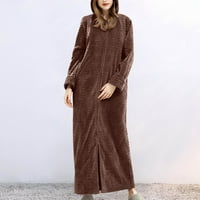 Kratke hlače pidžama postavljena za žene ženske ogrtač super mekane žene pidžame flanel zadebljana dugi kaput
