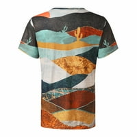 Plus-size muški vrhovi s okruglim vratom s planinskim printom od 3 mt majice s bluzom odjeveni casual jesenski