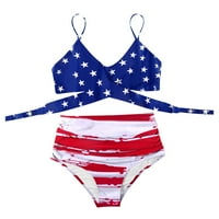 Ženski kupaći kostim, Ženski Bikini Set s printom u donjem dijelu leđa, Push-up, kupaći kostim, kupaći kostim