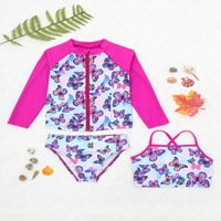 Odjeća Za plažu za djevojčice, sunčana košulja protiv osipa, Bikini Set od 6