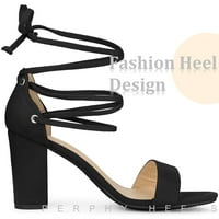 Jedinstvene ponude ženske ljetne čipkaste čipke sandale s visokim potpeticama