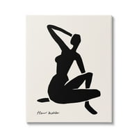 Stupell Industries Historic Matisse žena koja sjedi minimalna silueta platna zidna umjetnost, 40, dizajn ros ruseva