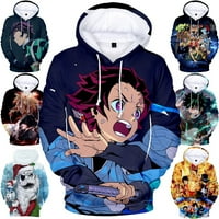 Anime crtani film pulover od flisa s kapuljačom od mekog flisa novitet majica s okruglim vratom za dječake i djevojčice