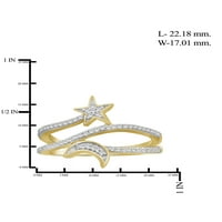 Draguljarske dijamantne prstenove za žene - karatni bijeli dijamantni prsten nakit - 14K Zlatni zaplašeni srebrni