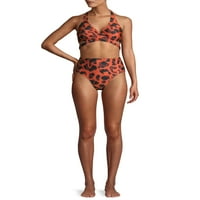 Ženski kupaći kostim u bikiniju s omotom i printom