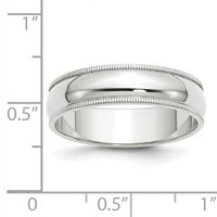 Polukružni prsten od bijelog zlata sitnozrnog karata, veličine 11,5