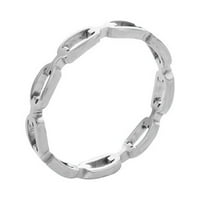 Ženski prstenovi od titanovog čelika pravokutni lanac šuplji vjenčani prstenovi od nehrđajućeg čelika maturalni