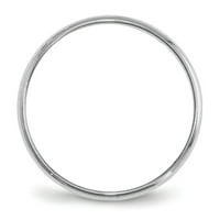 Zaručnički prsten od bijelog zlata 10k standardni polukružni