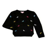 Ružičasti anđeoski pulover od jednoroga za djevojčice, veličine 4-16