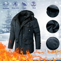 Pimfylm y2k jakna s kapuljačom prema dolje za muške toplo ugodne plave s
