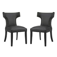 Vinilni Set Blagovaonskih stolica u crnoj boji