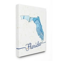 Florida Agate Blue State Design SAD platnena zidna umjetnost od Ahmeta