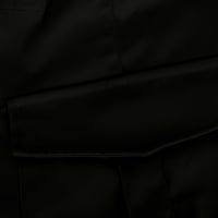 Hlače za žene padaju hlače casual ležaljke u boji labave udobne pamučne hlače crne l