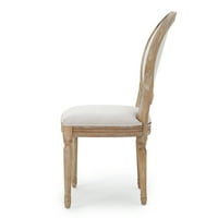Blagovaonske stolice od Francuske tkanine, Set od 4, bež