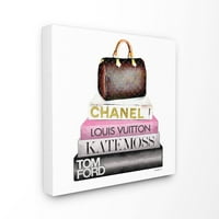 Stupell Industries modna dizajnerska torbica knjižara ružičasto zlato akvarel platna zidna umjetnost Amanda Greenwood