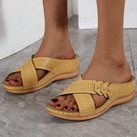 Jsaierl Women Ortopedska sandale Drvaste ljetne sandale otvorenih nožnih prstiju Zgodna luka za podršku sandale