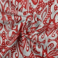 Vijenac od crvene rajonske tkanine s personaliziranim imenom tkanina za šivanje s otiskom za rukotvorine širine