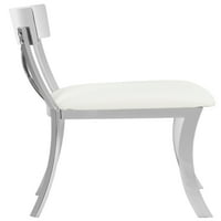 19 moderna glamurozna bočna stolica od nehrđajućeg čelika, set od 2