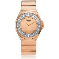 Ženski rinestonski naglasak modni sat modnog sata, ružičasto zlato