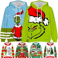 Božićni obiteljski setovi, pulover od flisa s kapuljačom, do veličine 8 inča, Uniseks