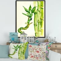 DesignArt 'Šuma grana bambusa vi' tropska uokvirena platna zidna umjetnička tiska