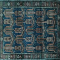 Tradicionalni tepisi u perzijskoj svijetloplavoj boji, kvadrat 8 stopa