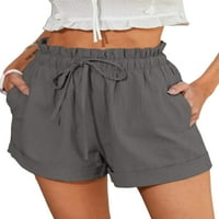 Ženske kratke pripijene hlače s elastičnim strukom, bermudske mini hlače, ljetne kratke hlače za plažu, ženske