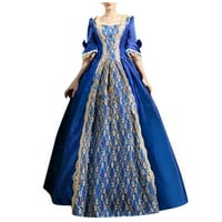 Srednjovjekovne haljine za žene Plus veličine, ženska balska haljina kraljice Vitorije, Kraljevska renesansna