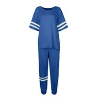 Huachen Summer Casual Outfits Set za žene Sports Sweatsuit Set Shirt Top hlača Outfit Yoga Workion TrackSuit Set