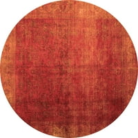 Domaći okrugli Perzijski narančasti boemski tepisi, promjera 5 inča