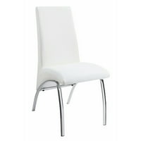 Moderna stolica za blagovanje, Bijela, 2-dijelni set-boja: bijela